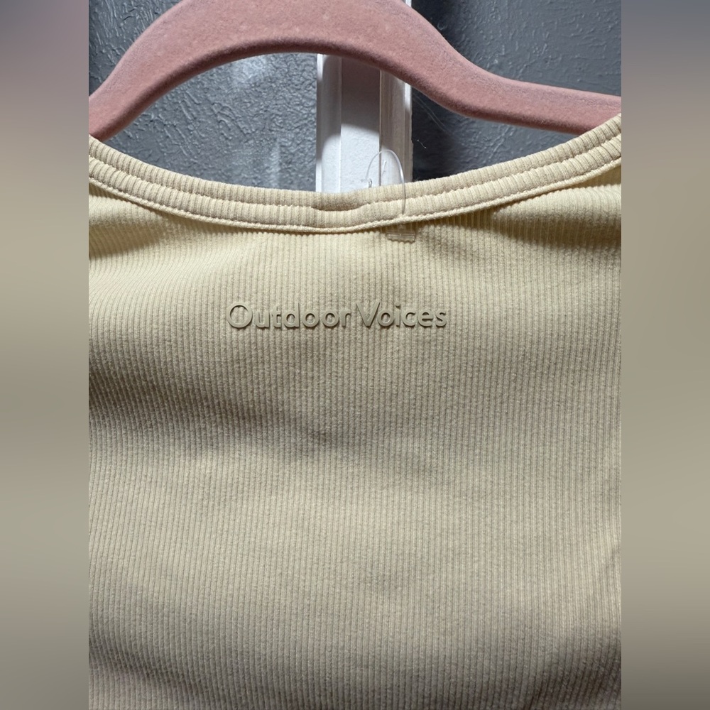 NWOT Outdoor Voices Ribbed Short Sleeve Cropped Tee - Picture 10 of 10